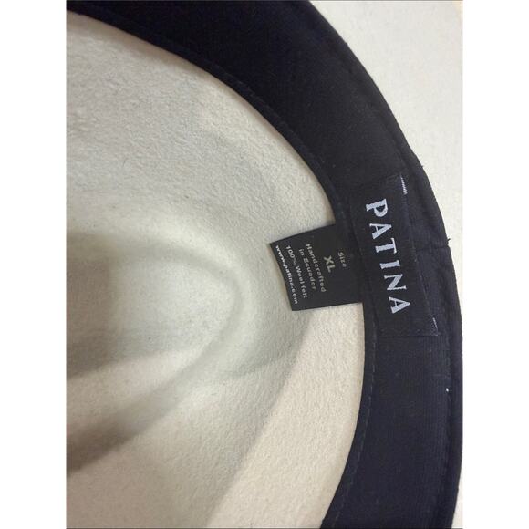 Patina The Aria Tan Wool Fedora Western Hat Handcrafted Wide Brim XL main image 6